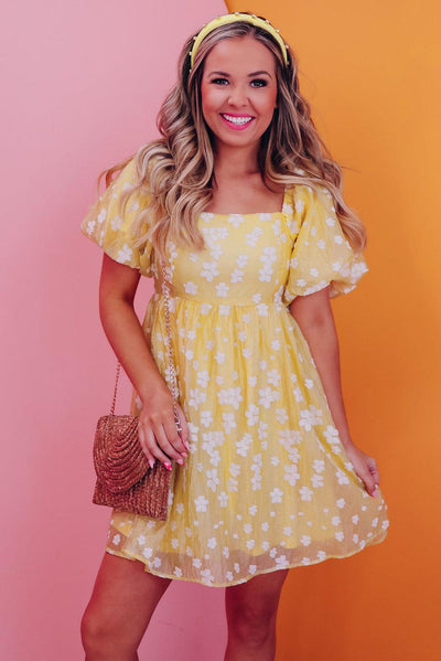 Lotte | Boho miniklänning med puffärmar