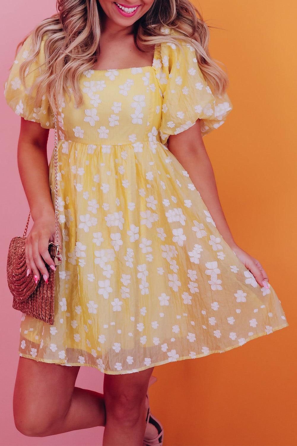 Lotte | Boho miniklänning med puffärmar