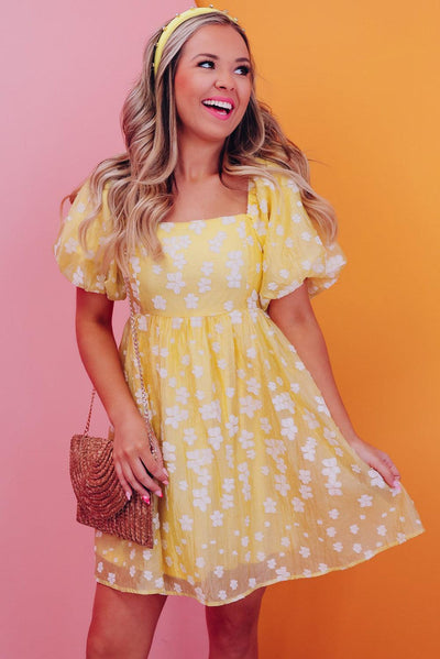 Lotte | Boho miniklänning med puffärmar